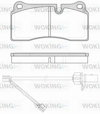 Комплект гальмівних колодок AUDI R8, AUDI Q7, WOKING (P883321)
