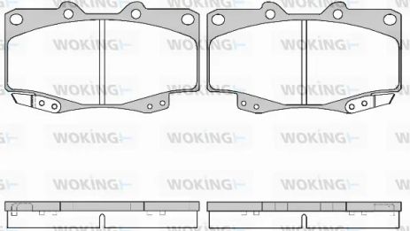 Комплект тормозных колодок TOYOTA HILUX, TOYOTA FORTUNER, WOKING (P215322)