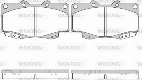 Комплект тормозных колодок TOYOTA HILUX, TOYOTA FORTUNER, WOKING (P215322)