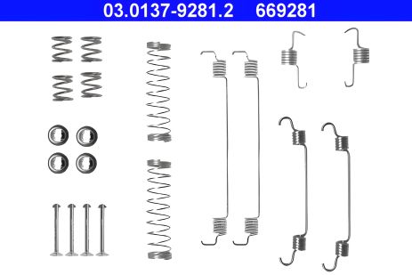 Гальмівних колодок монтажний к-кт PEUGEOT 208, CITROËN C4, CITROËN C3, ATE (03013792812)