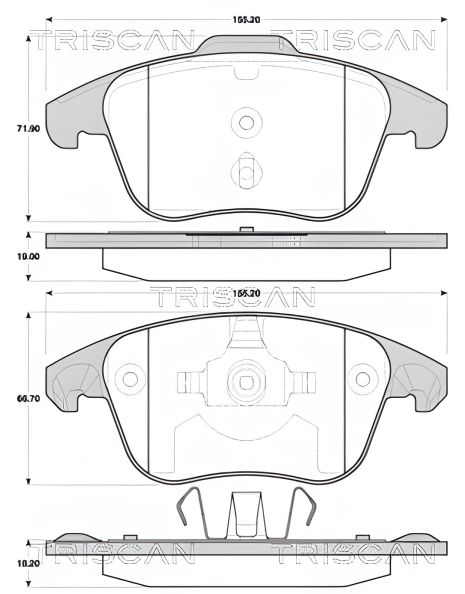 Гальмівних колодок комплект PEUGEOT 5008 CITROËN DS4 CITROËN DS5 TRISCAN 811038006 Гальмівних колодок комплект PEUGEOT 5008 CITROËN DS4 CITROËN DS5 TRISCAN 811038006