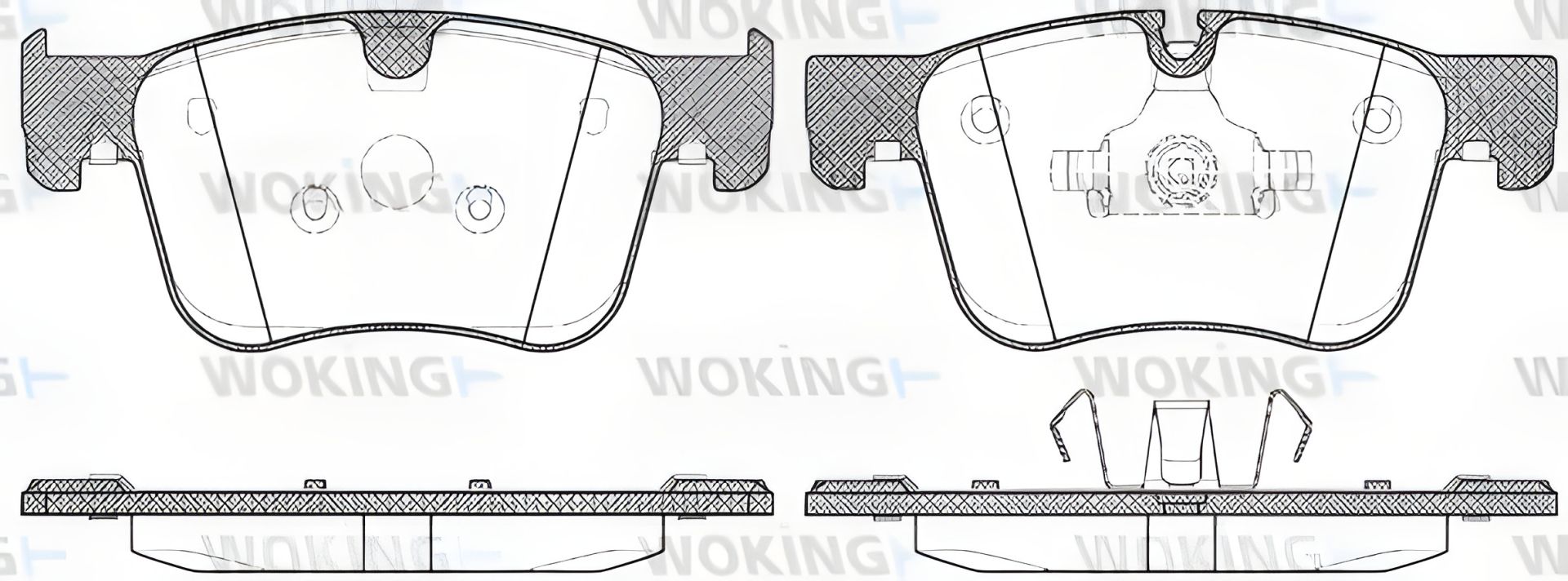 Комплект гальмівних колодок PEUGEOT 308, CITROËN C4, WOKING (P1460300) Комплект гальмівних колодок PEUGEOT 308, CITROËN C4, WOKING (P1460300)