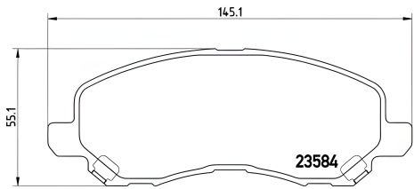 Комплект гальмівних колодок BAIC WEIWANG, MITSUBISHI (SOUEAST), LANCIA FLAVIA, BREMBO (P54030) Комплект гальмівних колодок BAIC WEIWANG, MITSUBISHI (SOUEAST), LANCIA FLAVIA, BREMBO (P54030)