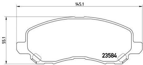 Комплект тормозных колодок BAIC WEIWANG, MITSUBISHI (SOUEAST), LANCIA FLAVIA, BREMBO (P54030)