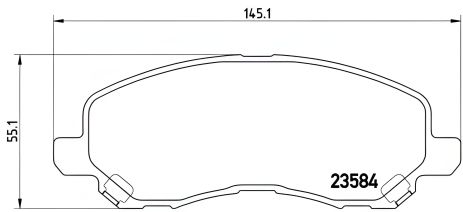 Комплект гальмівних колодок BAIC WEIWANG, MITSUBISHI (SOUEAST), LANCIA FLAVIA, BREMBO (P54030) Комплект гальмівних колодок BAIC WEIWANG, MITSUBISHI (SOUEAST), LANCIA FLAVIA, BREMBO (P54030)