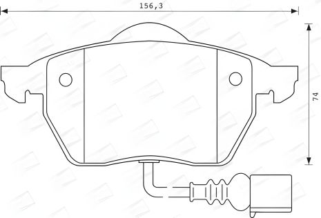 Гальмівних колодок комплект CHAMPION SEAT LEON, VW GOLF, SKODA OCTAVIA (571984CH)