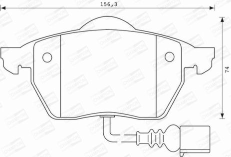 Комплект тормозных колодок SEAT LEON, VW GOLF, SKODA OCTAVIA, CHAMPION (571984CH)