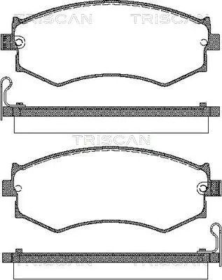 Комплект гальмівних колодок INFINITI G20, NISSAN PRIMERA, NISSAN PRAIRIE, TRISCAN (811014996)
