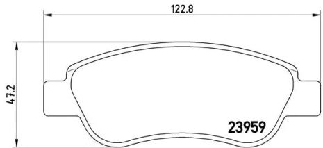 Комплект тормозных колодок GLEAGLE PANDA, GEELY GC2, TOYOTA AYGO, BREMBO (P61081)