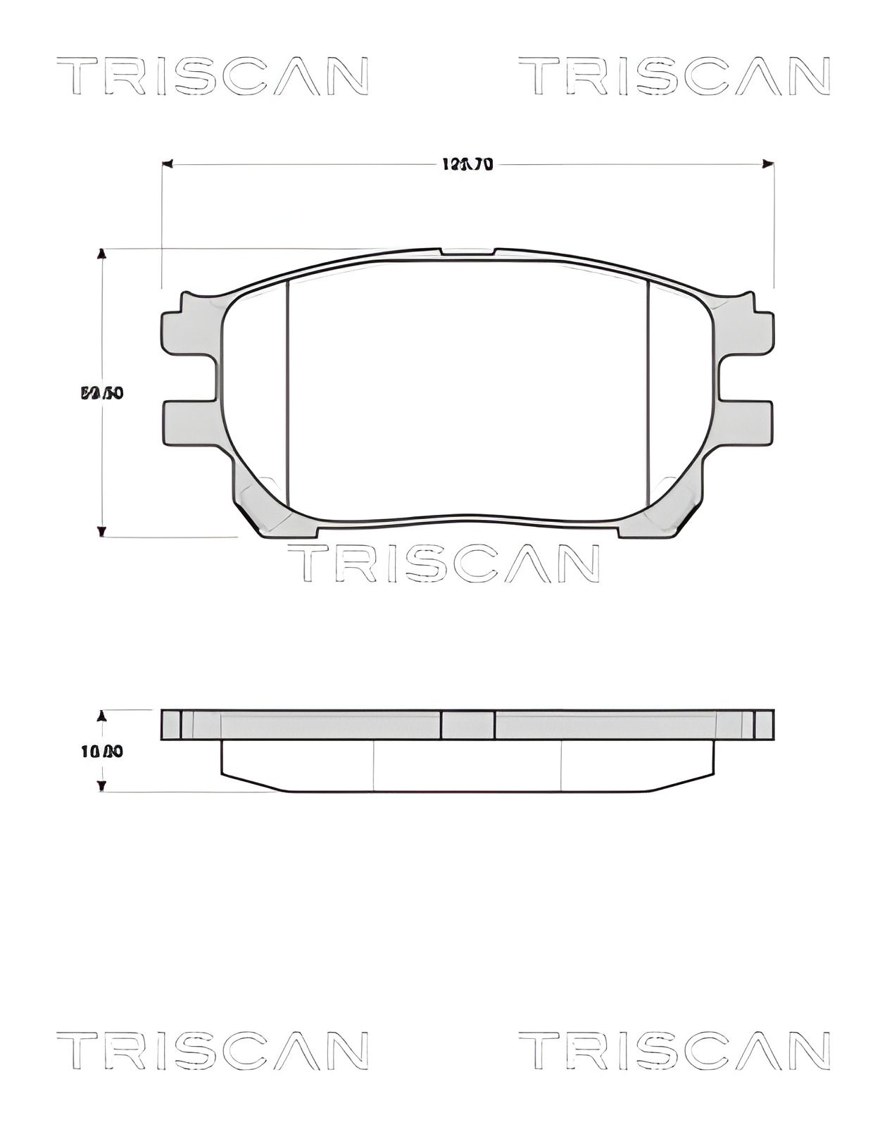 Гальмівні колодки TOYOTA PREVIA, TRISCAN (811013073) Гальмівні колодки TOYOTA PREVIA, TRISCAN (811013073)