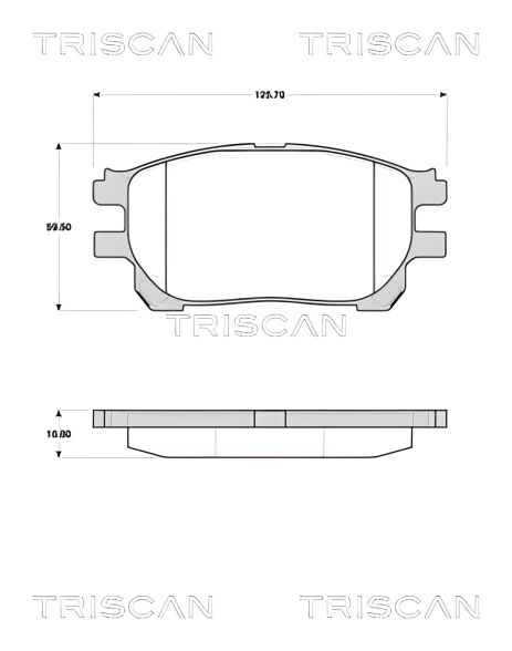 Гальмівні колодки TOYOTA PREVIA, TRISCAN (811013073) Гальмівні колодки TOYOTA PREVIA, TRISCAN (811013073)