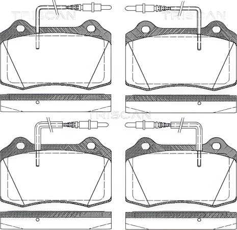 Гальмівні колодки комплект для PEUGEOT 406, TRISCAN (811028033)