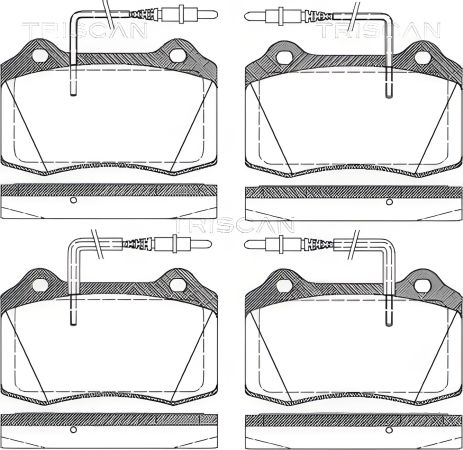 Комплект тормозных колодок для PEUGEOT 406, от TRISCAN (811028033)