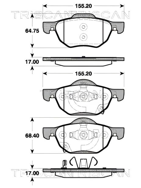 Гальмівні колодки для HONDA ACCORD, TRISCAN (811040010)