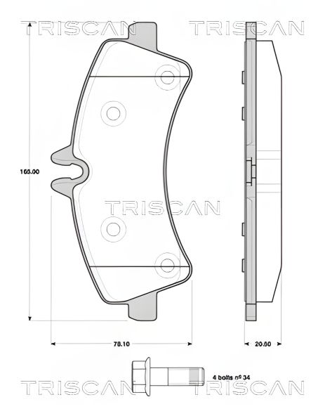Комплект тормозных колодок MB SPRINTER, VW CRAFTER, TRISCAN (811010559) Комплект тормозных колодок MB SPRINTER, VW CRAFTER, TRISCAN (811010559)