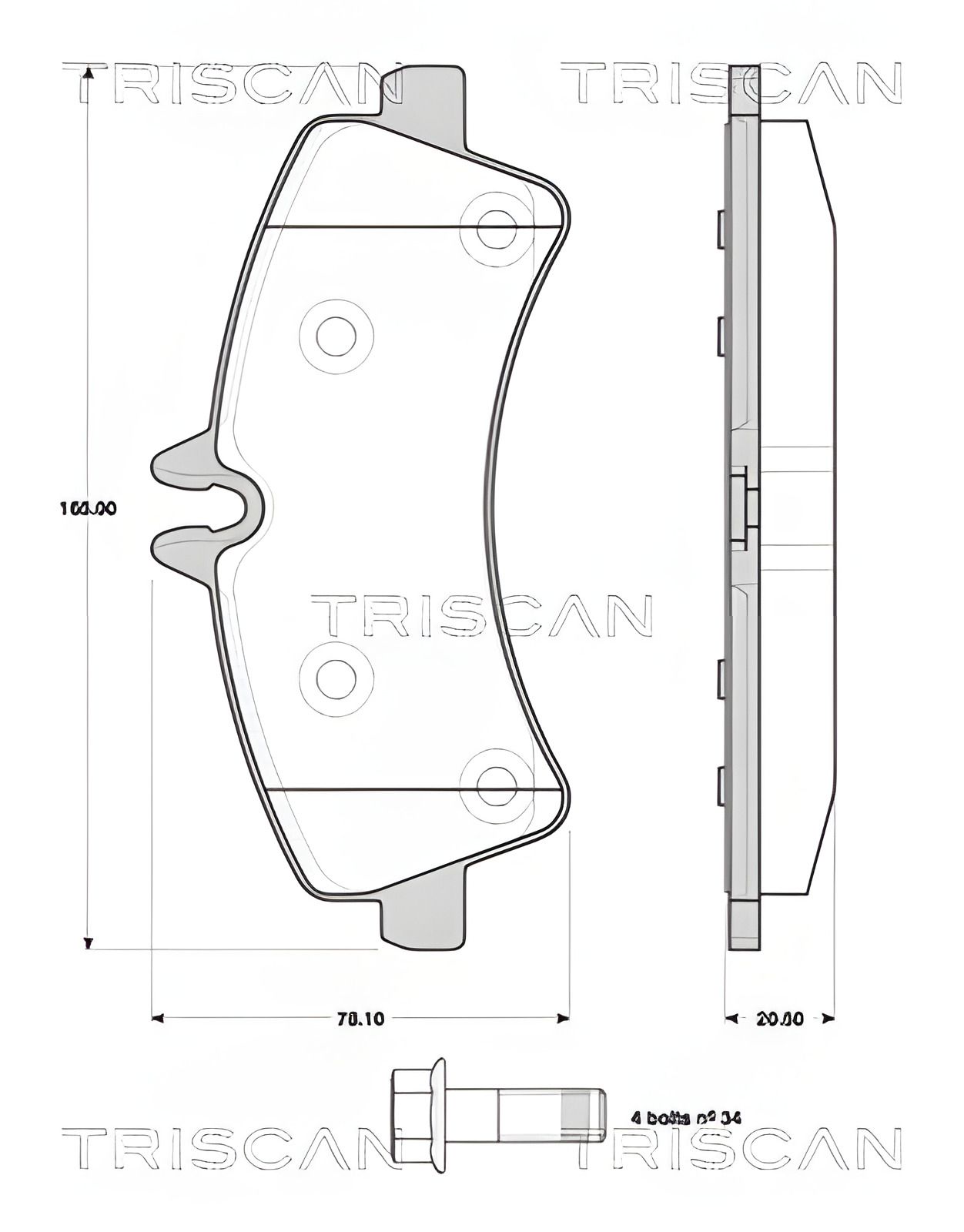 Комплект тормозных колодок MB SPRINTER, VW CRAFTER, TRISCAN (811010559) Комплект тормозных колодок MB SPRINTER, VW CRAFTER, TRISCAN (811010559)