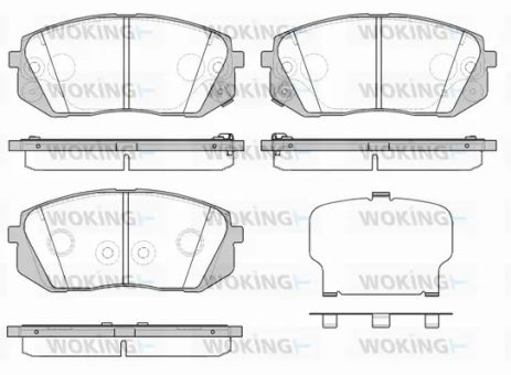 Комплект гальмівних колодок HYUNDAI KONA, KIA OPTIMA, WOKING (P1202352)