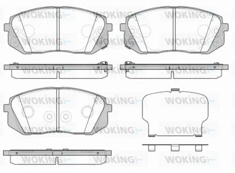 Комплект гальмівних колодок HYUNDAI KONA, KIA OPTIMA, WOKING (P1202352)