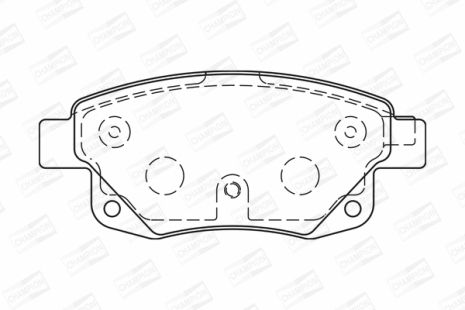 Комплект тормозных колодок FORD TRANSIT, CHAMPION (573277CH)
