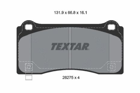 Комплект тормозных колодок TESLA MODEL, TEXTAR (2627501)