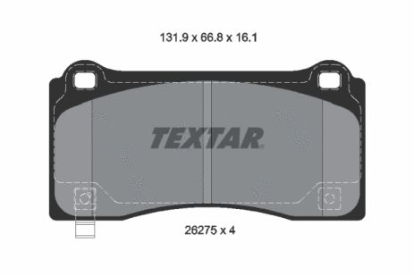 Комплект гальмівних колодок TESLA MODEL, TEXTAR (2627501)