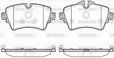 Комплект тормозных колодок BMW 2, WOKING (P1499308)