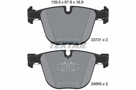 Комплект тормозных колодок ALPINA B7, BMW 5, BMW 7, TEXTAR (2373101)