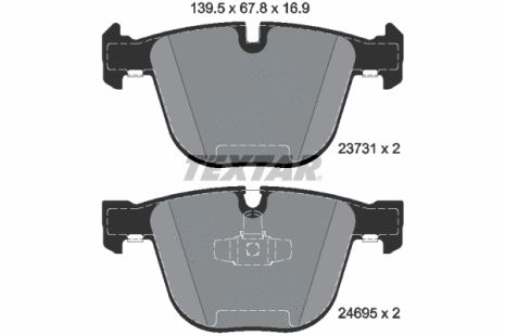 Комплект тормозных колодок ALPINA B7, BMW 5, BMW 7, TEXTAR (2373101)