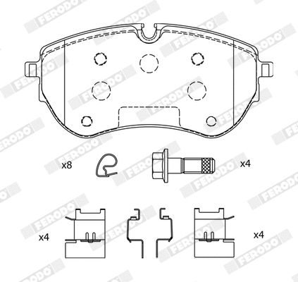 Комплект гальмівних колодок VW AMAROK, FERODO (FDB5279)