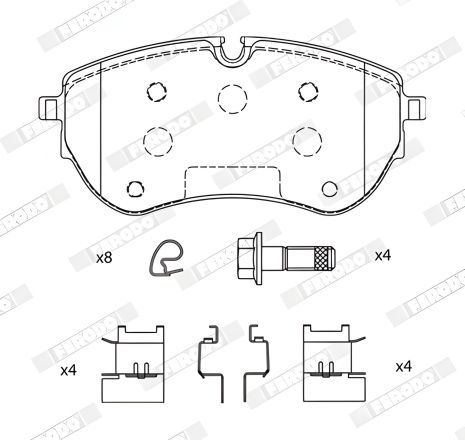 Гальмівні колодки комплект VW AMAROK, FERODO (FDB5279)