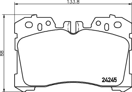 Комплект тормозных колодок TOYOTA MIRAI, LEXUS LS, TOYOTA CENTURY, NISSHINBO (NP1107)