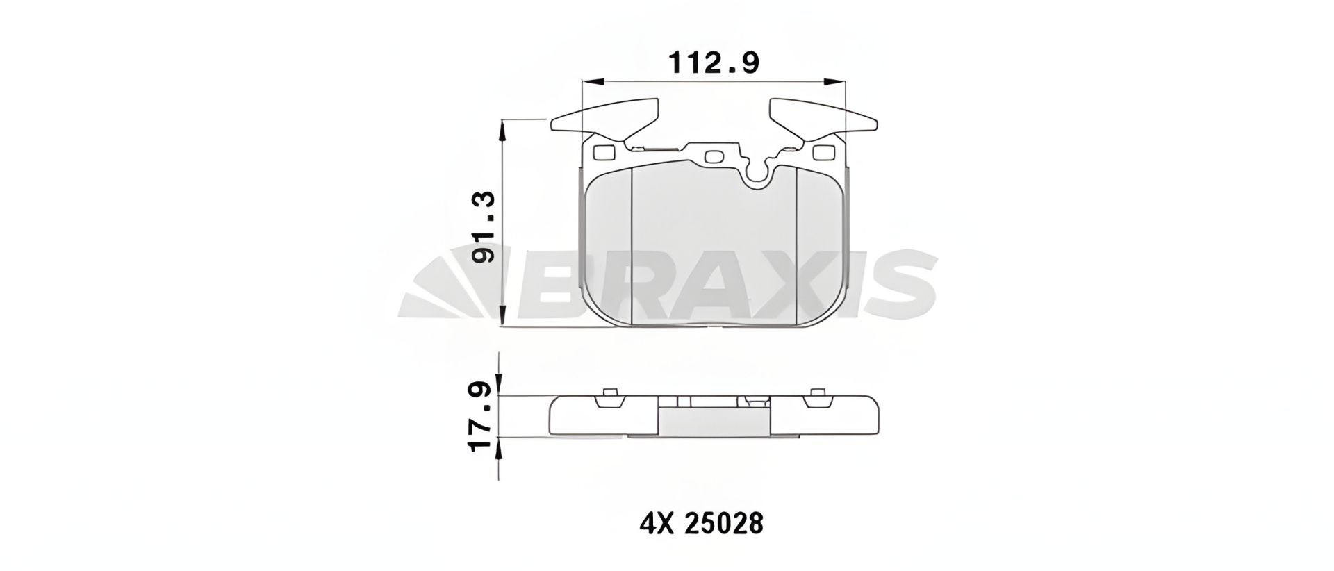 Комплект тормозных колодок для BMW 4, 3, 1 серий, BRAXIS (AA0449) Комплект тормозных колодок для BMW 4, 3, 1 серий, BRAXIS (AA0449)