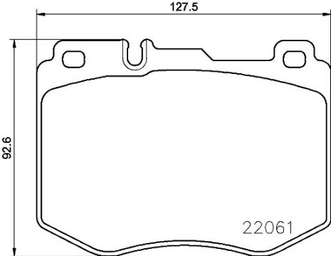 Комплект тормозных колодок MB E-CLASS, MB C-CLASS, MB CLS, BREMBO (P50120)