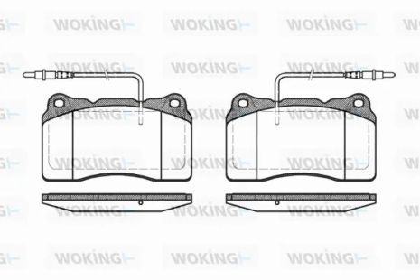 Комплект тормозных колодок FIAT ULYSSE, LANCIA PHEDRA, CITROËN C8, WOKING (P766314)