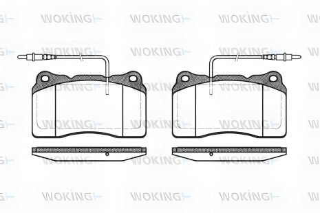 Гальмівних колодок комплект FIAT ULYSSE, LANCIA PHEDRA, CITROËN C8, WOKING (P766314)