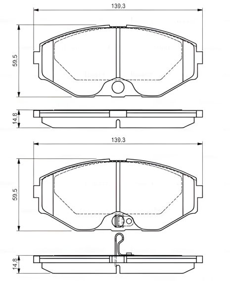 Гальмівних колодок комплект NISSAN CIMA, NISSAN CEDRIC, NISSAN PRAIRIE, BOSCH (0986495147)