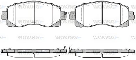 SUBARU гальмівні колодки комплект, XV, IMPREZA, FORESTER, WOKING (P1641304)