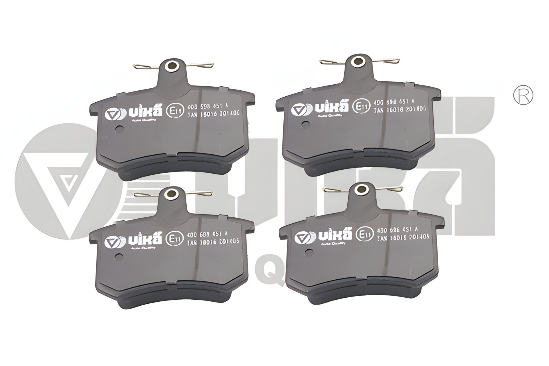 Гальмівних колодок комплект AUDI QUATTRO, AUDI A4, AUDI A6, VIKA (66981101201) Гальмівних колодок комплект AUDI QUATTRO, AUDI A4, AUDI A6, VIKA (66981101201)
