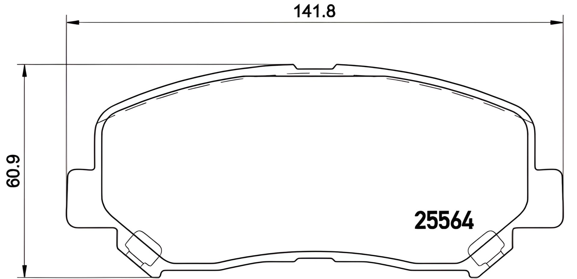 MAZDA CX-5, MAZDA CX-8 гальмівних комплект колодок, BREMBO (P49045) MAZDA CX-5, MAZDA CX-8 гальмівних комплект колодок, BREMBO (P49045)