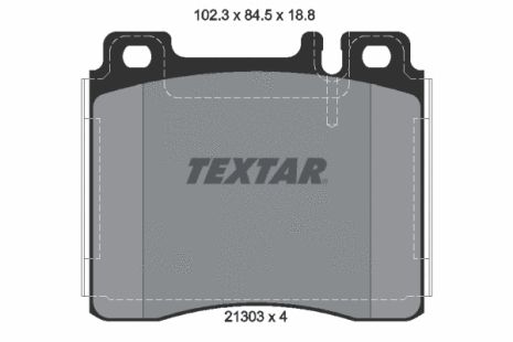 Комплект гальмівних колодок MB S-CLASS, TEXTAR (2130304)