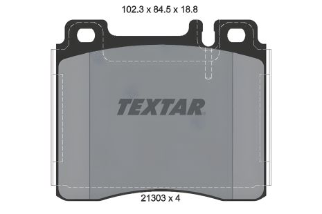 Комплект гальмівних колодок для MB S-CLASS, TEXTAR (2130304) Комплект гальмівних колодок для MB S-CLASS, TEXTAR (2130304)