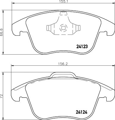 Комплект тормозных колодок VOLVO ASIA, MG (SAIC), ROEWE (SAIC), NISSHINBO (NP5077)
