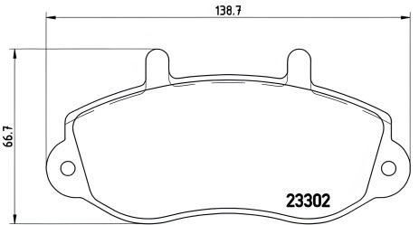 Комплект тормозных колодок OPEL MOVANO, RENAULT MASTER, BREMBO (P68025) Комплект тормозных колодок OPEL MOVANO, RENAULT MASTER, BREMBO (P68025)