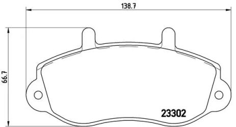Комплект гальмівних колодок OPEL MOVANO, RENAULT MASTER, BREMBO (P68025)