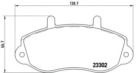 Комплект гальмівних колодок OPEL MOVANO, RENAULT MASTER, BREMBO (P68025) Комплект гальмівних колодок OPEL MOVANO, RENAULT MASTER, BREMBO (P68025)