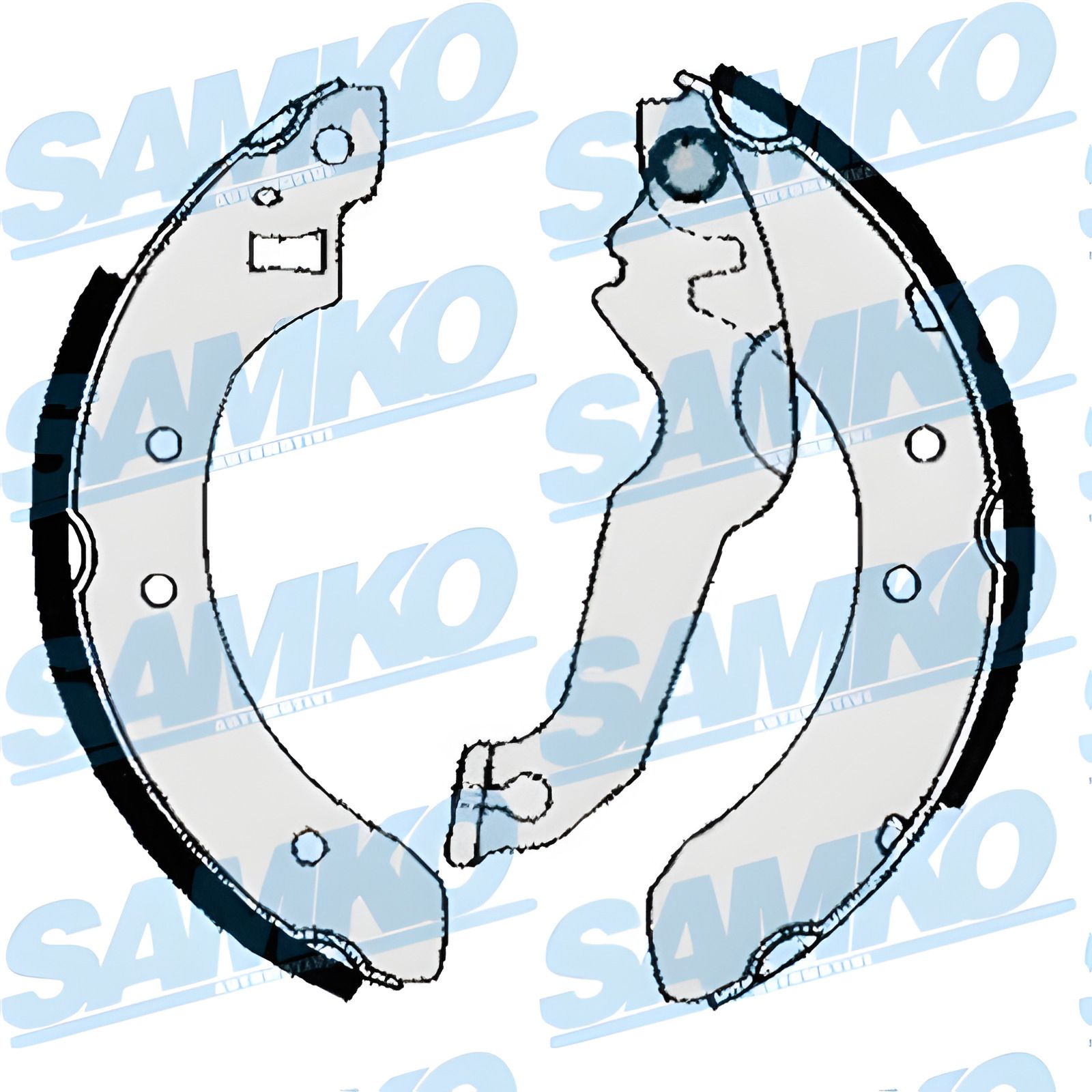 Комплект гальмівних колодок FORD ESCORT, FORD ORION, виробник SAMKO (84800) Комплект гальмівних колодок FORD ESCORT, FORD ORION, виробник SAMKO (84800)