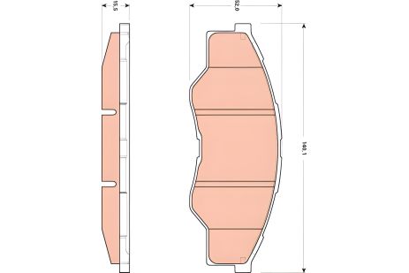 Тормозные колодки для TOYOTA HILUX, TRW (GDB3500) Тормозные колодки для TOYOTA HILUX, TRW (GDB3500)