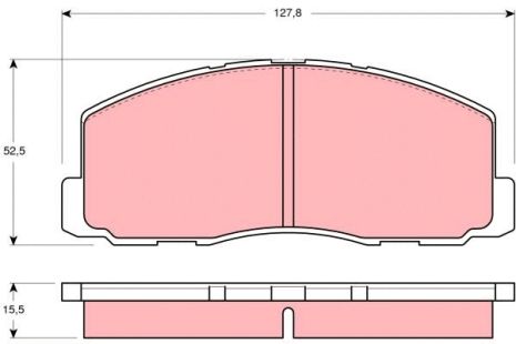 Комплект тормозных колодок ISUZU ASKA, MITSUBISHI SPACE, MITSUBISHI MIRAGE, TRW (GDB355)