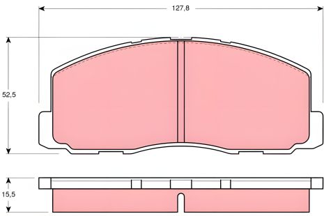 Комплект тормозных колодок ISUZU ASKA, MITSUBISHI SPACE, MITSUBISHI MIRAGE, TRW (GDB355) Комплект тормозных колодок ISUZU ASKA, MITSUBISHI SPACE, MITSUBISHI MIRAGE, TRW (GDB355)