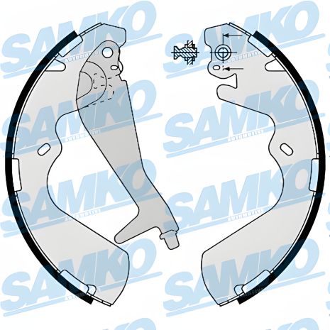 Комплект гальмівних колодок GALLOPER GALLOPER, HYUNDAI TERRACAN, HYUNDAI PORTER, SAMKO (88240)